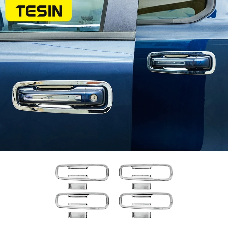 

TESIN Car Door Grab Handle Bowl Decoration Cover Trim Stickers for Dodge RAM 2018 2019 2020 2021 2022 Car Exterior Accessories