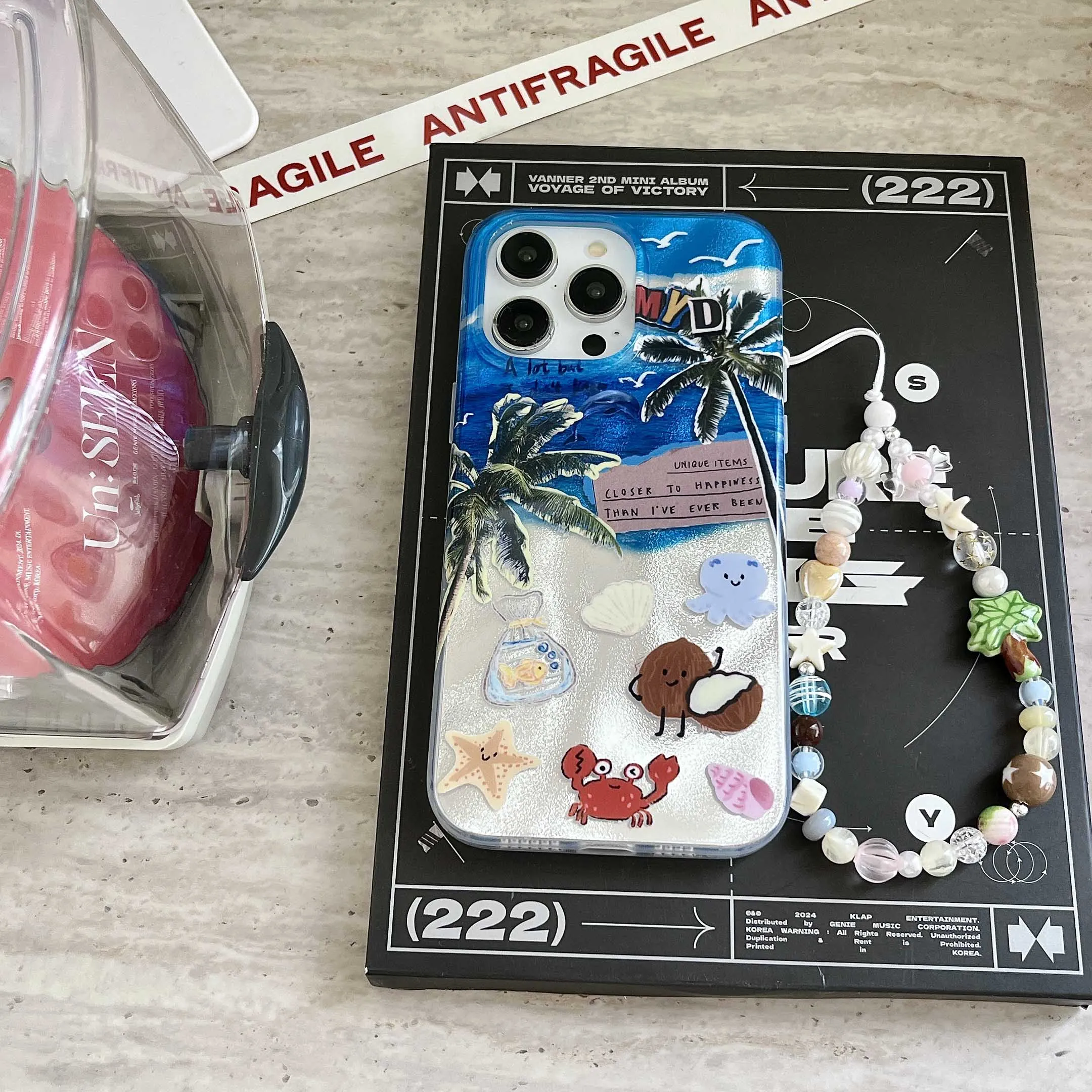 Чехол для телефона с изображением морского побережья и блестящего песка iphone 14 12