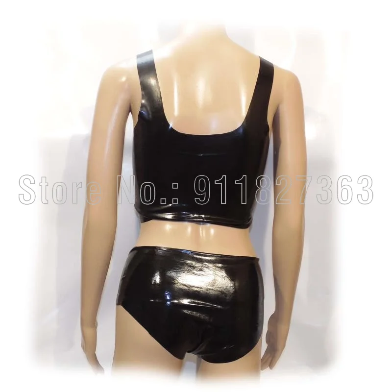 Женская латексная жилетка с бюстгальтером