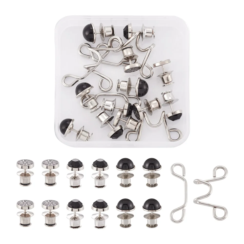 

6 Sets Pant Adjustable Waist Extender Buckle Instant Jean Tightener Detachable Buttons Pins for DIY Trousers Sewing Accessories