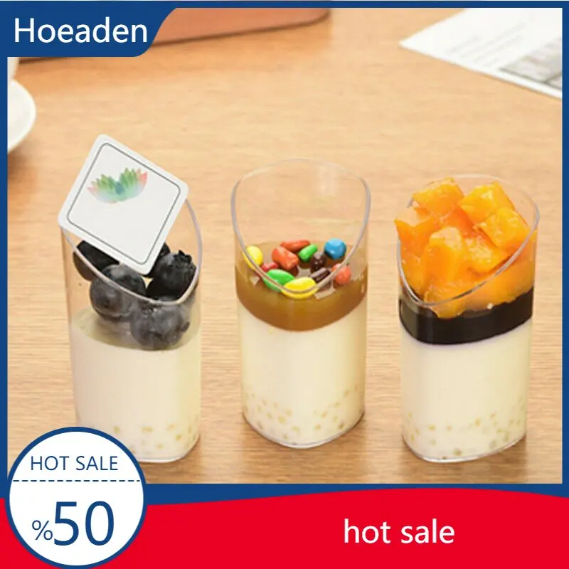 

Mini Disposable Cups Pudding Jelly Mousse Cup Appetizer Bowl For Home Dessert