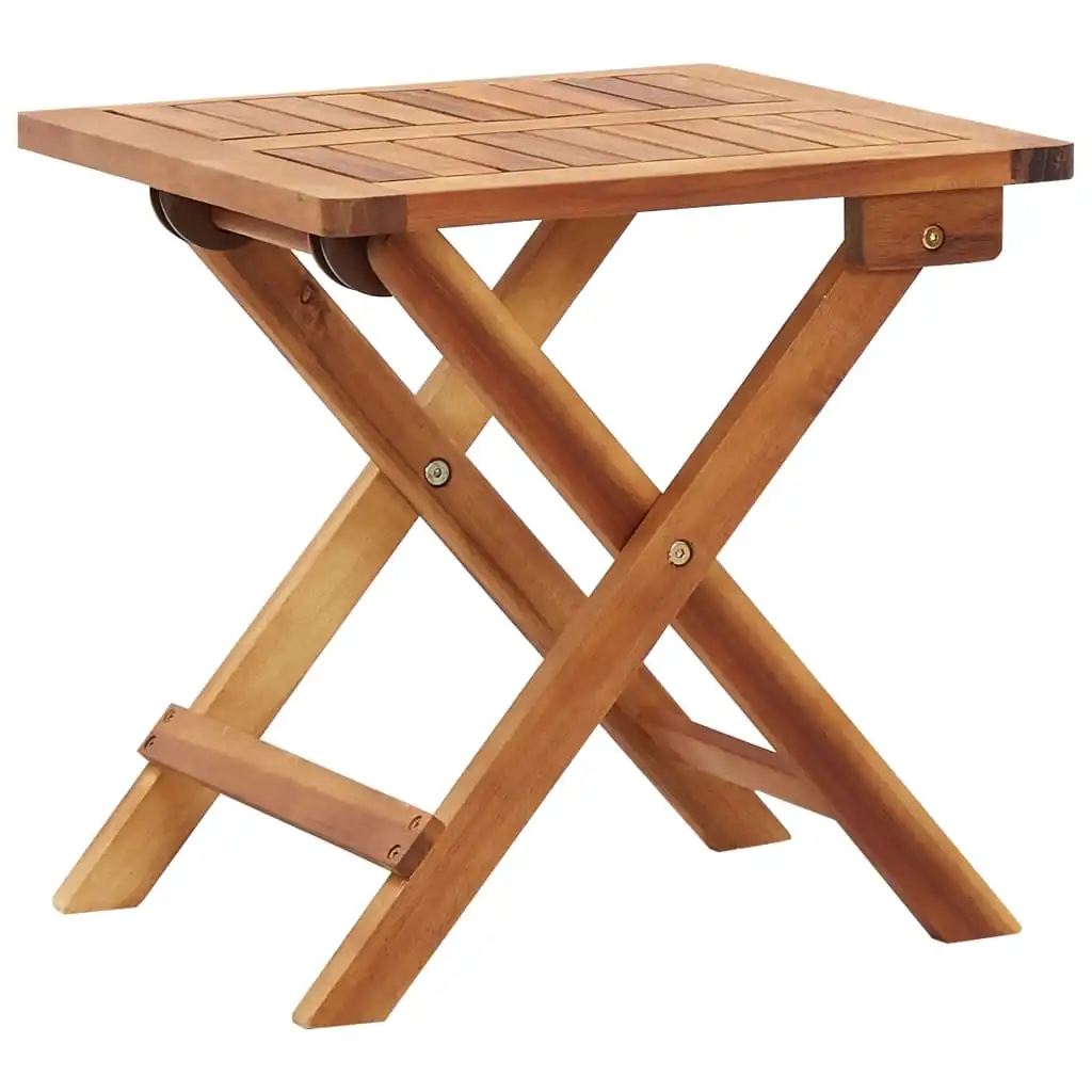 

Outdoor Patio Folding Garden Coffee Table Deck Outside Porch Furniture Set Balcon 15.7"x15.7"x15.7" Solid Acacia Wood