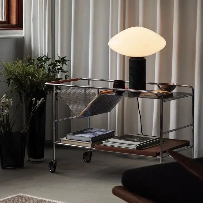 Дания Дизайн Мраморная Настольная Лампа Стеклянный Шар Светодиодный Настольный