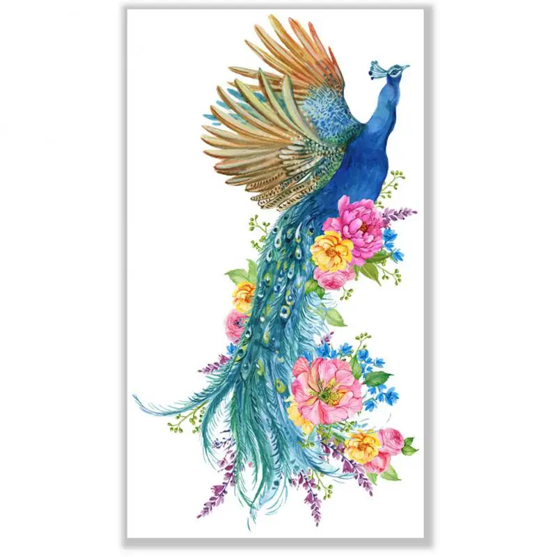 

3D Creative Non-fading Peacock Wall Stickers Luxury Self-adhesive Wallpapers Home Decor PVC Waterproof Wall Decals Room Decor