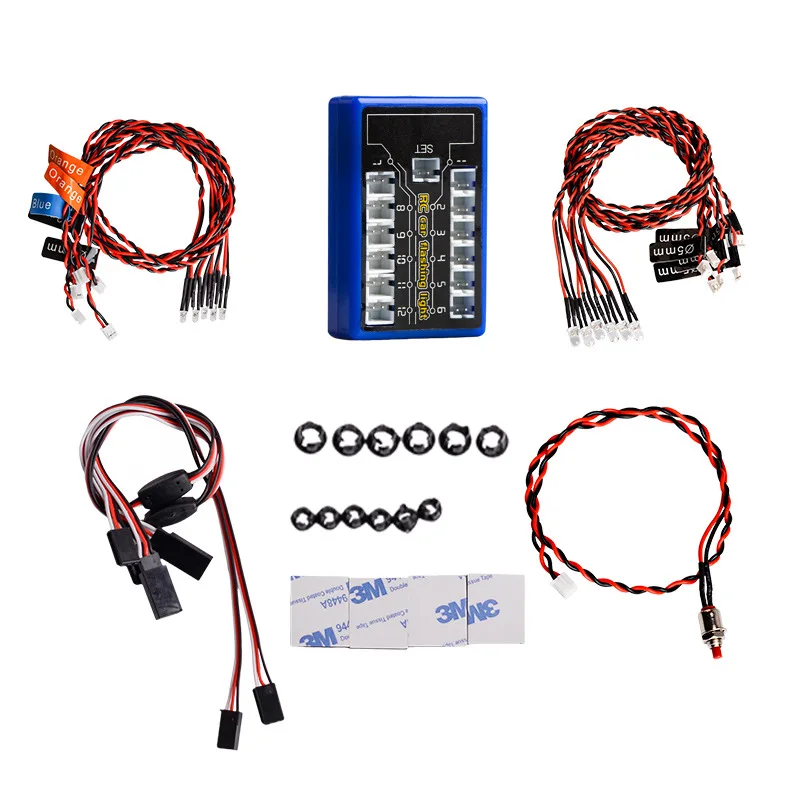 12 ультра светодиодный мигает яркий светильник стробоскопы комплект Системы для 1/10 1/8 р/у дрейфующая HSP TAMIYA по супер скидке CC01 4WD осевой SCX10 DIY автомобиля