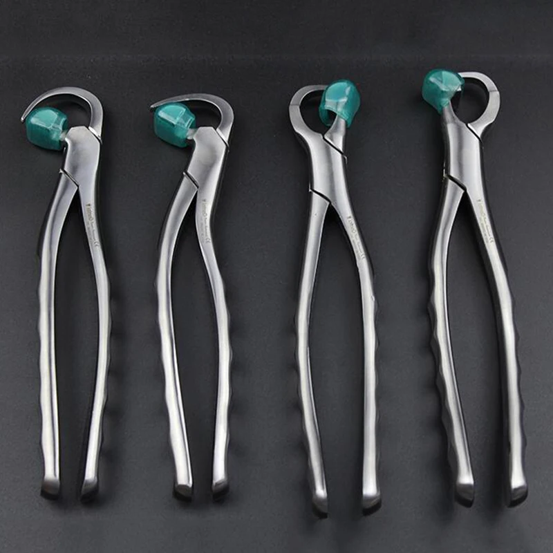 

4 Pcs Dental Teeth Extraction Forceps Set Germany Stainless Steel Adult Extracting Plier Dental Elevator Dentist Surgical Tool