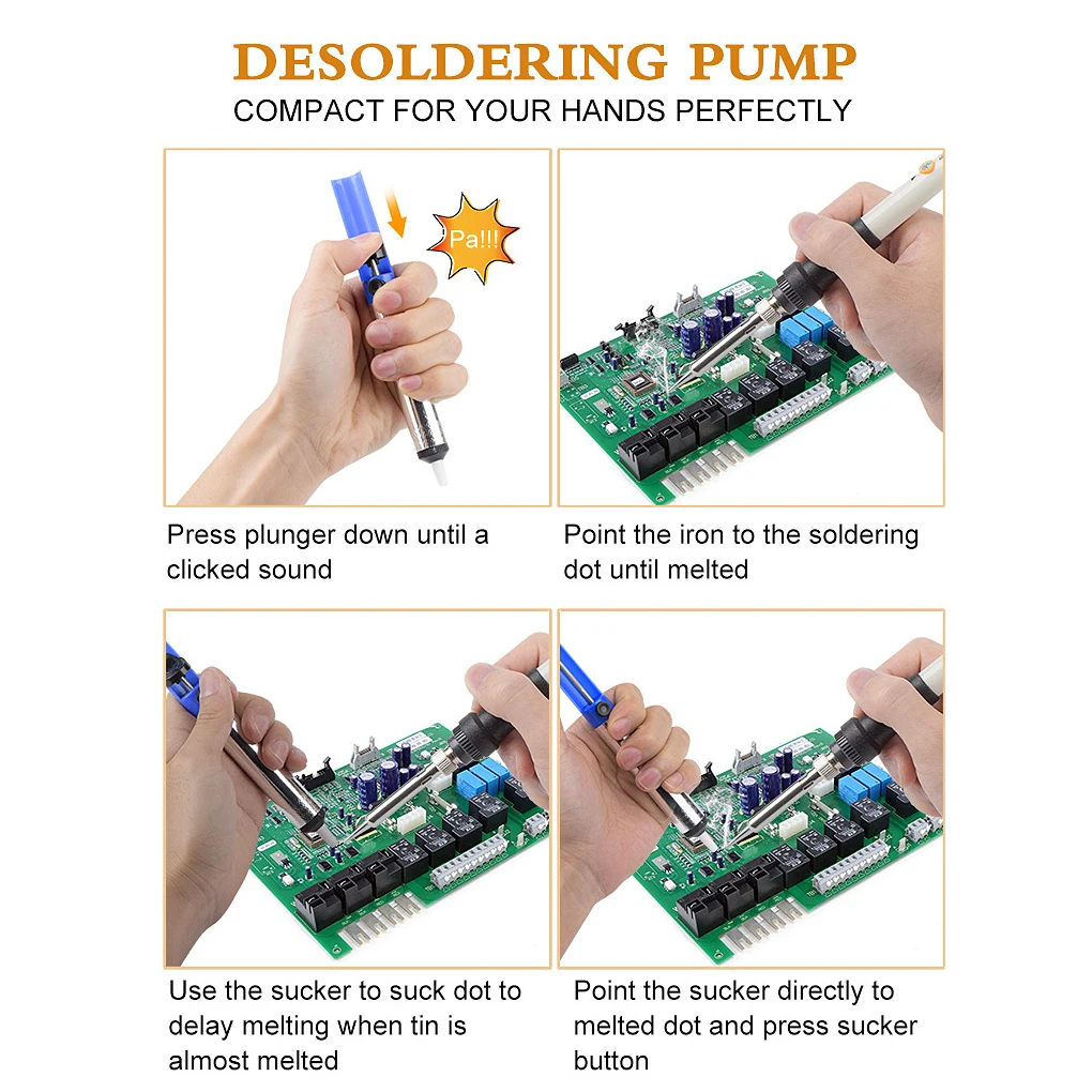 

Pack of 15 Soldering Iron 60W 110/220V Welding Heater Set Repairing Plier Professional Circuit Board Heating US Plug