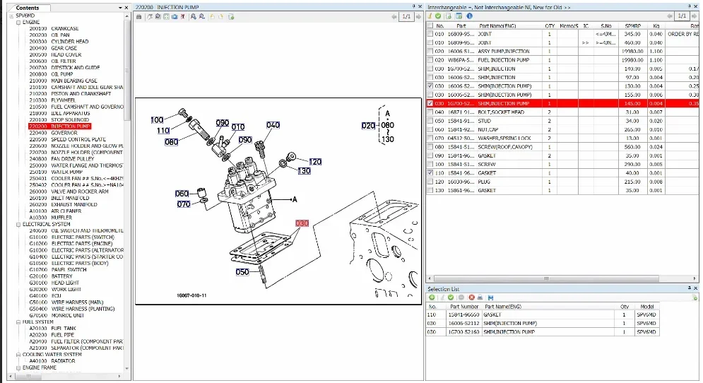 Каталог запасных частей Kubota KAI 2021р.
