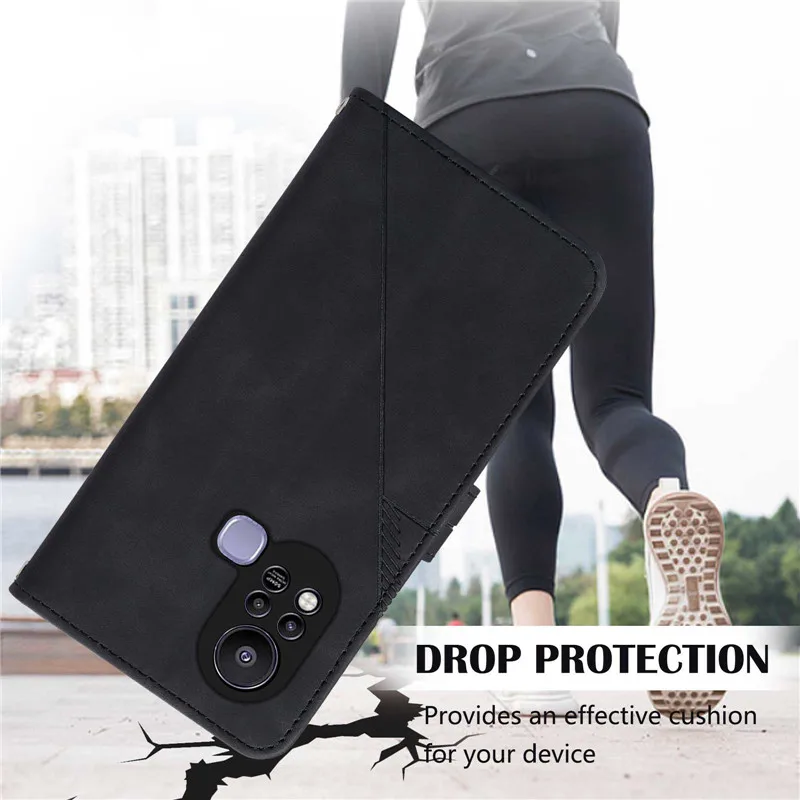 for infinix hot 11s 2021 protective flip case infinix hot 11 leather texture wallet card holder phone case hot 11s x6812 cover free global shipping