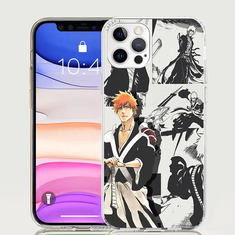 Чехол для телефона Ichigo Kenpachi Bleach Anime Apple iPhone 16 15 14 13 12 11 Pro Max XS X 7 + 8 Plus SE с мягким