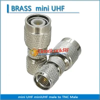 mini uhf miniuhf male to tnc male jack brass straight coaxial rf adapters miniuhf to tnc cable connector socket
