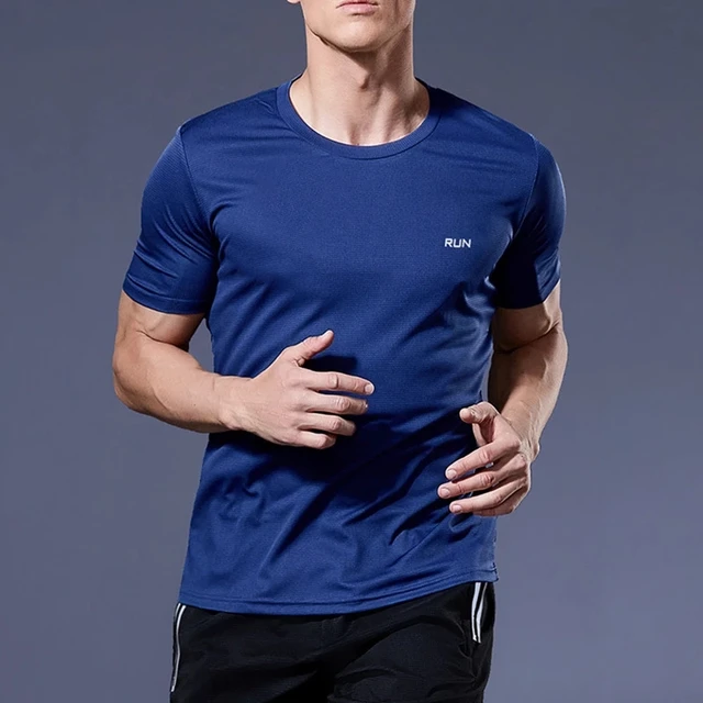 Polyester Men's Running T-Shirt: Quick Dry, Lightweight Fitness Shirt for Training and Gym Workouts 1