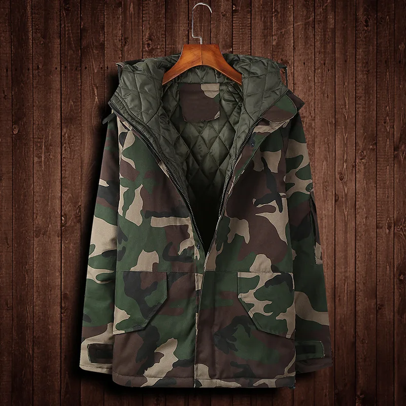 2022 New Fashion Men's Camouflage Jacket Military Style Casual Male Windbreaker Coat Tactical Hooded Jacket for Men
