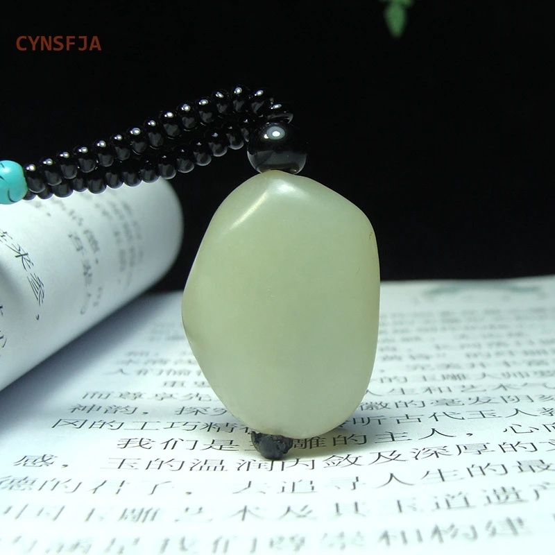 

CYNSFJA New Real Certified Natural Hetian Jade Nephrite Lucky Amulets Jade Pendant High Quality Elegant Birthday Holiday Gifts