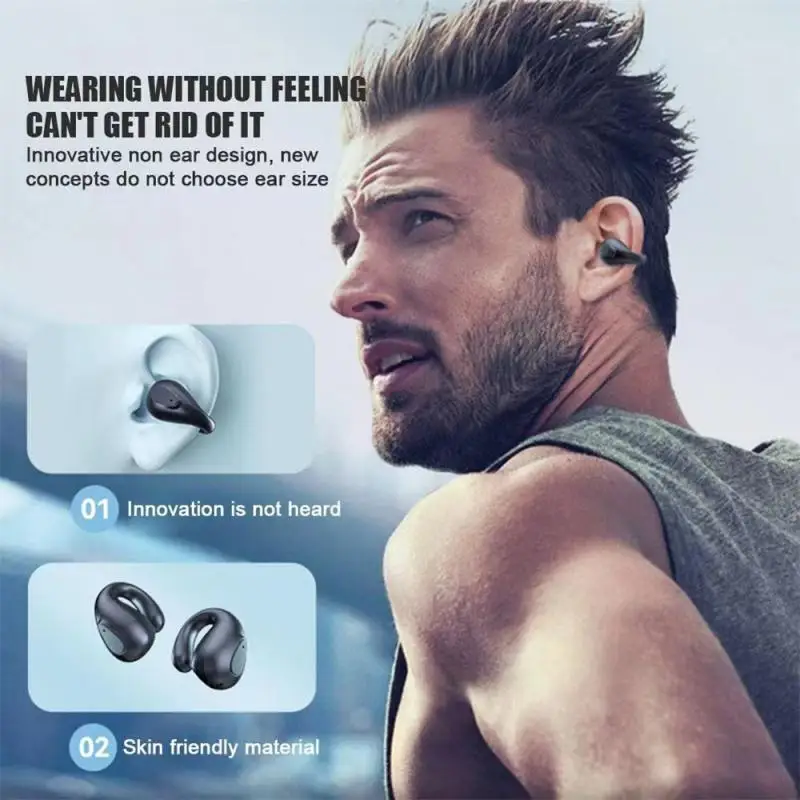 

Barrier-free 10-15 Meters High-quality Earphone Ear Clip Design Headset Long Wear Without Pain Touch Control Headset