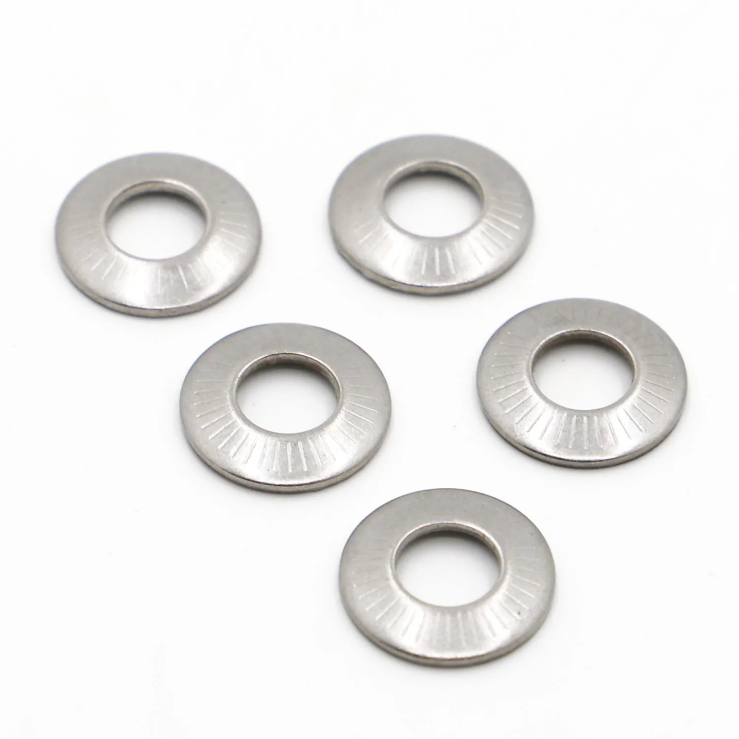 

M3 M4 M5 M6 M8 M10 M12 M16 A2 304 Stainless Steel Disc Spring Serrated Lock Washer Conical Knurled Elastic Gasket