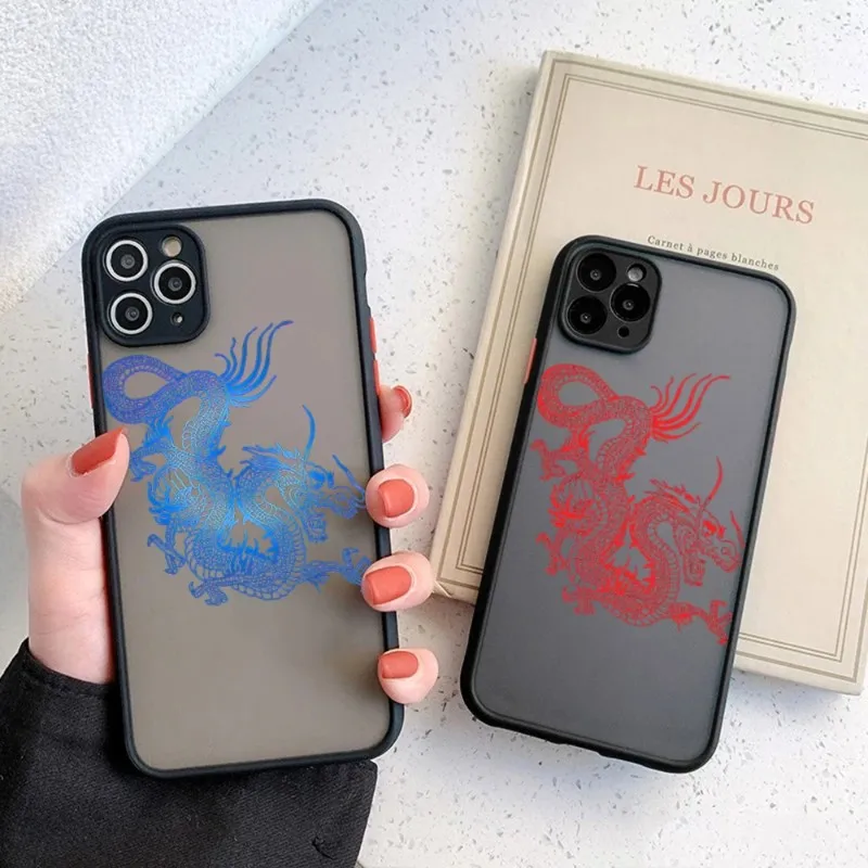 Fashion Unique Aesthetic Dragon Phone Case For IPhone 14 13 12 11 Mini Pro Max XS X Max XR 8 7 Plus Skin Color Phone Cover