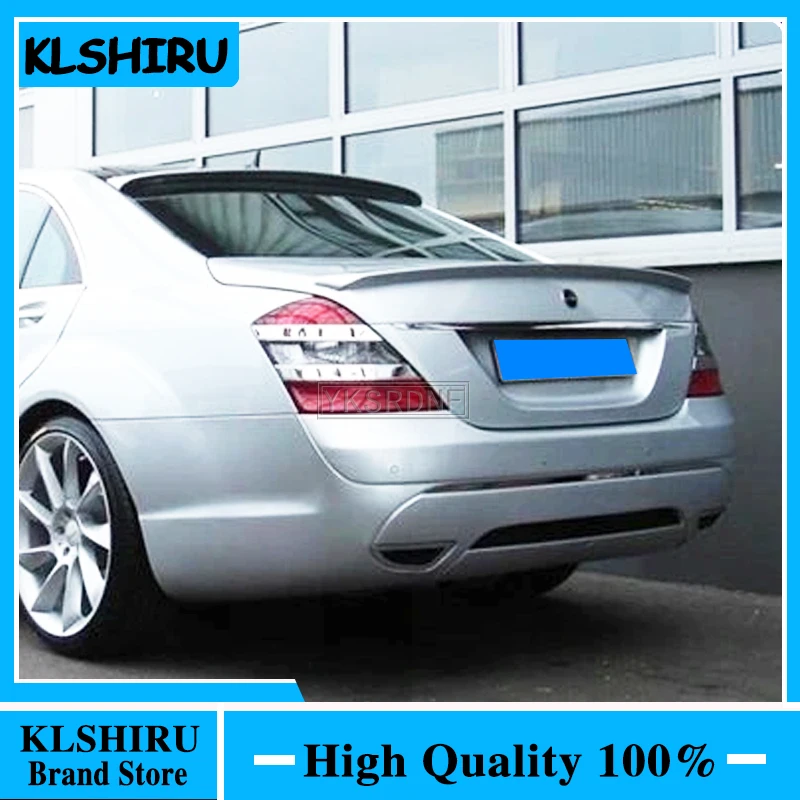 

Для Mercedes Benz S class w221 S320 S400 S420 S450 S600 2011 2012 2013 2015 ABS спойлер из материала задние крылья багажника