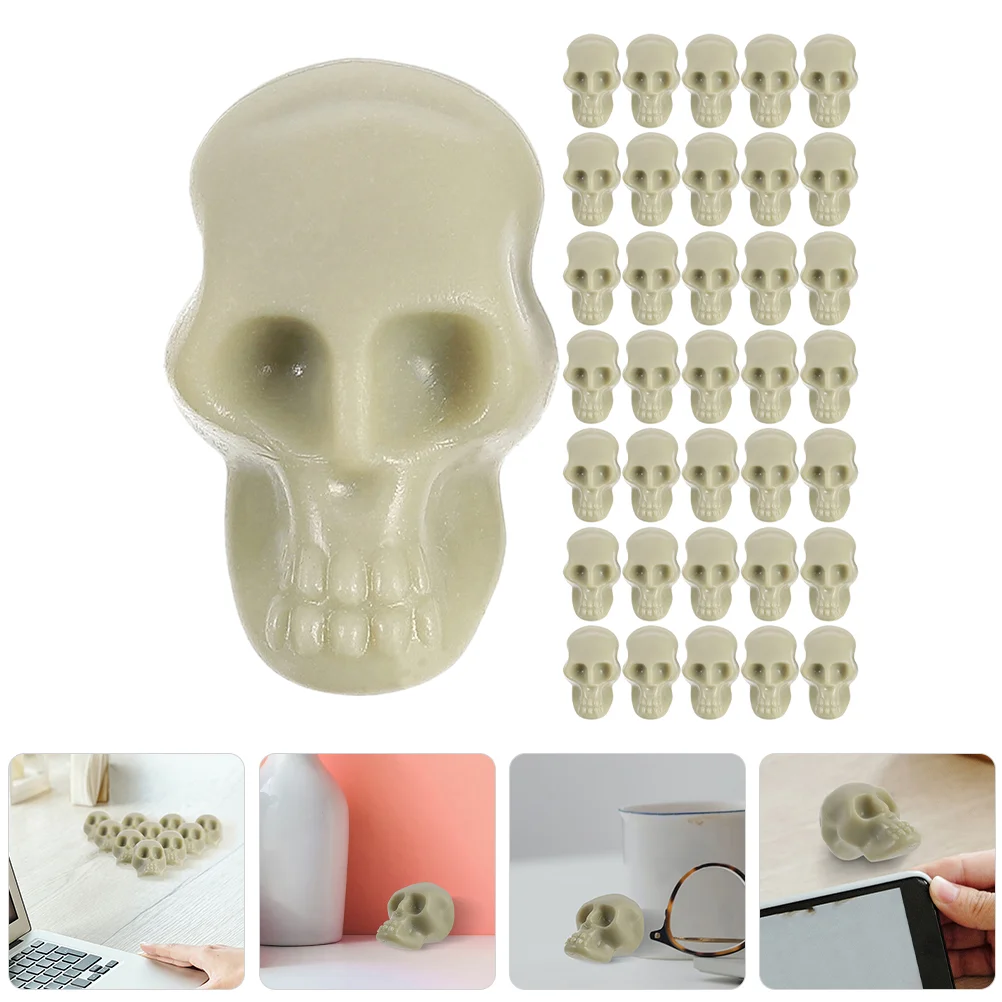 

100 Pcs Halloween Scary Props Skulls Decors Tabletop Party Supplies Plastic Small Creep Head Funny Decorations