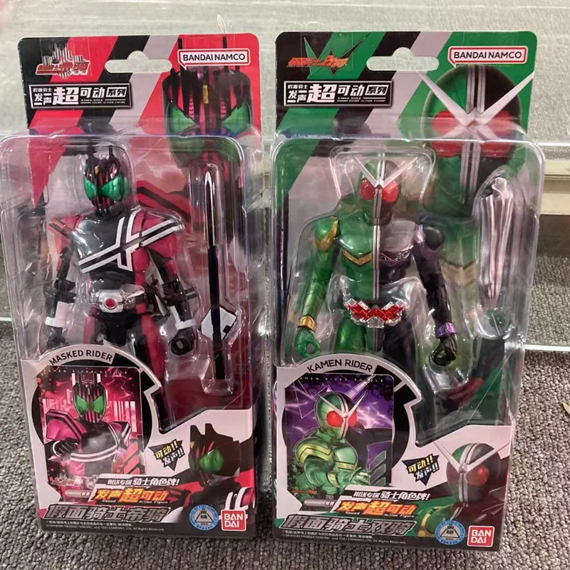 Фото Bandai Bandai Kamen Rider 17,5 см вокальный сустав супер мобильная кукла император езда двойная езда модель игрушка сцена орнамент подарочные игрушки №2