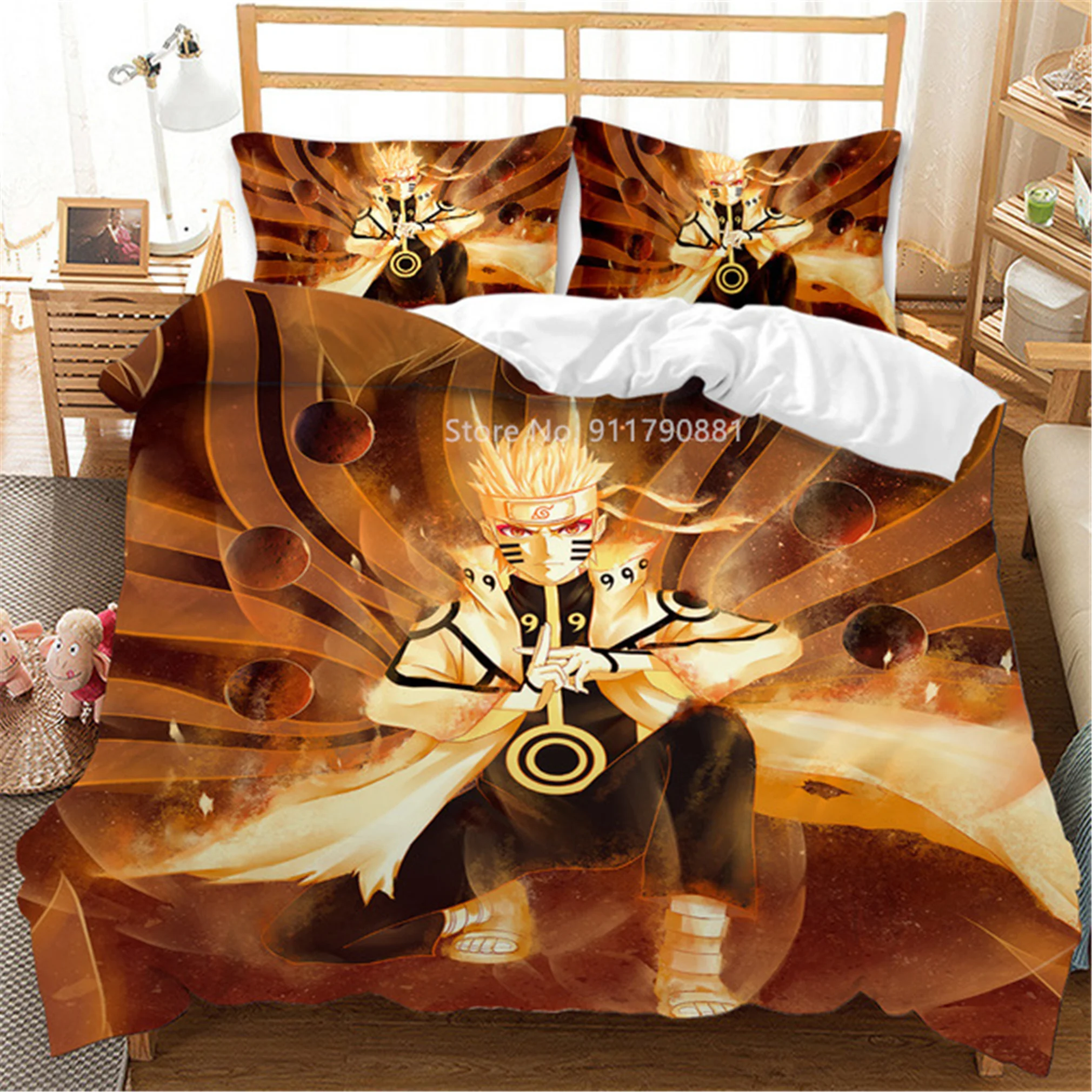 

Home Textile Anime Naruto Children Three-piece Set Naruto Men and Women Suzumachi Cartoon Duvet Quilt Pillowcase Bedding