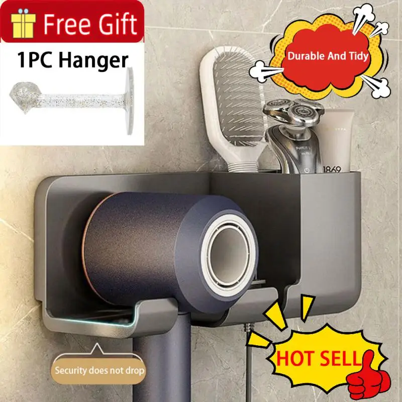 

Hair Dryer Bracket Wall Mounted Bathroom Rack Storage Rack Hanger Hair Dryer Holder Storage Sorting Bracket Bathroom Accessories