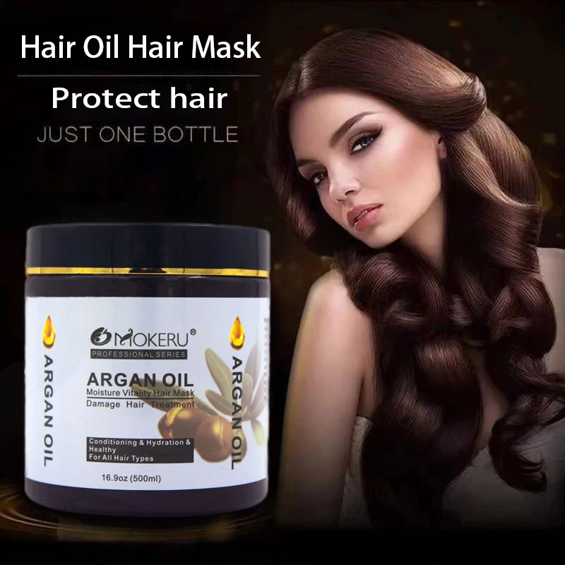 Repair Damage Argan Oil Hair Mask Hair Shampoo Keratin Hair&Scalp Treatment Disposable No Steaming Spa Repairing