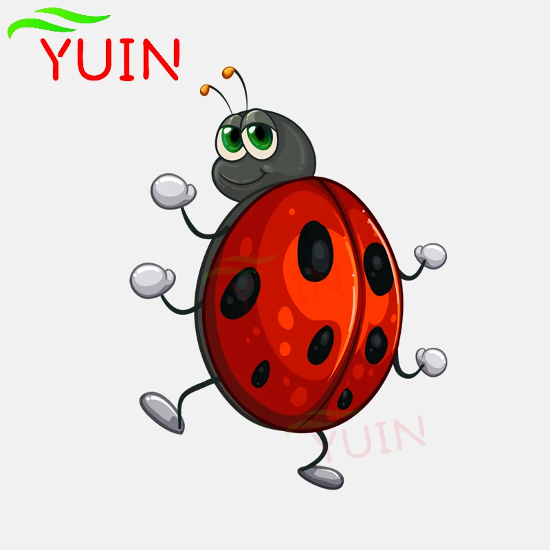 Мультяшная креативная Автомобильная наклейка божья коровка высококачественные