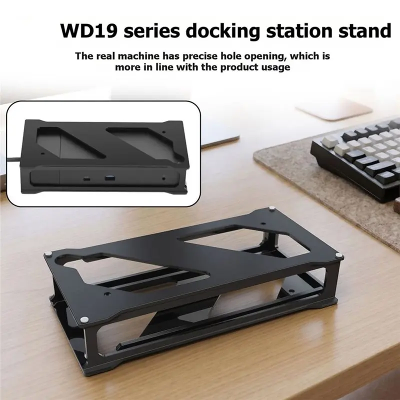 Фото Акриловый держатель под столом для док-станции Dell WD19, невидимый кронштейн для крепления хаба, органайзер под столом №2