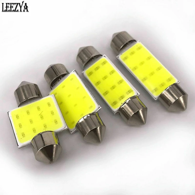 

100 Pcs Festoon LED C5W C10W 31mm 36mm 39mm 41mm COB Signal Bulb Car Interior Light Trunk Dome Reading License Plate Lamp White