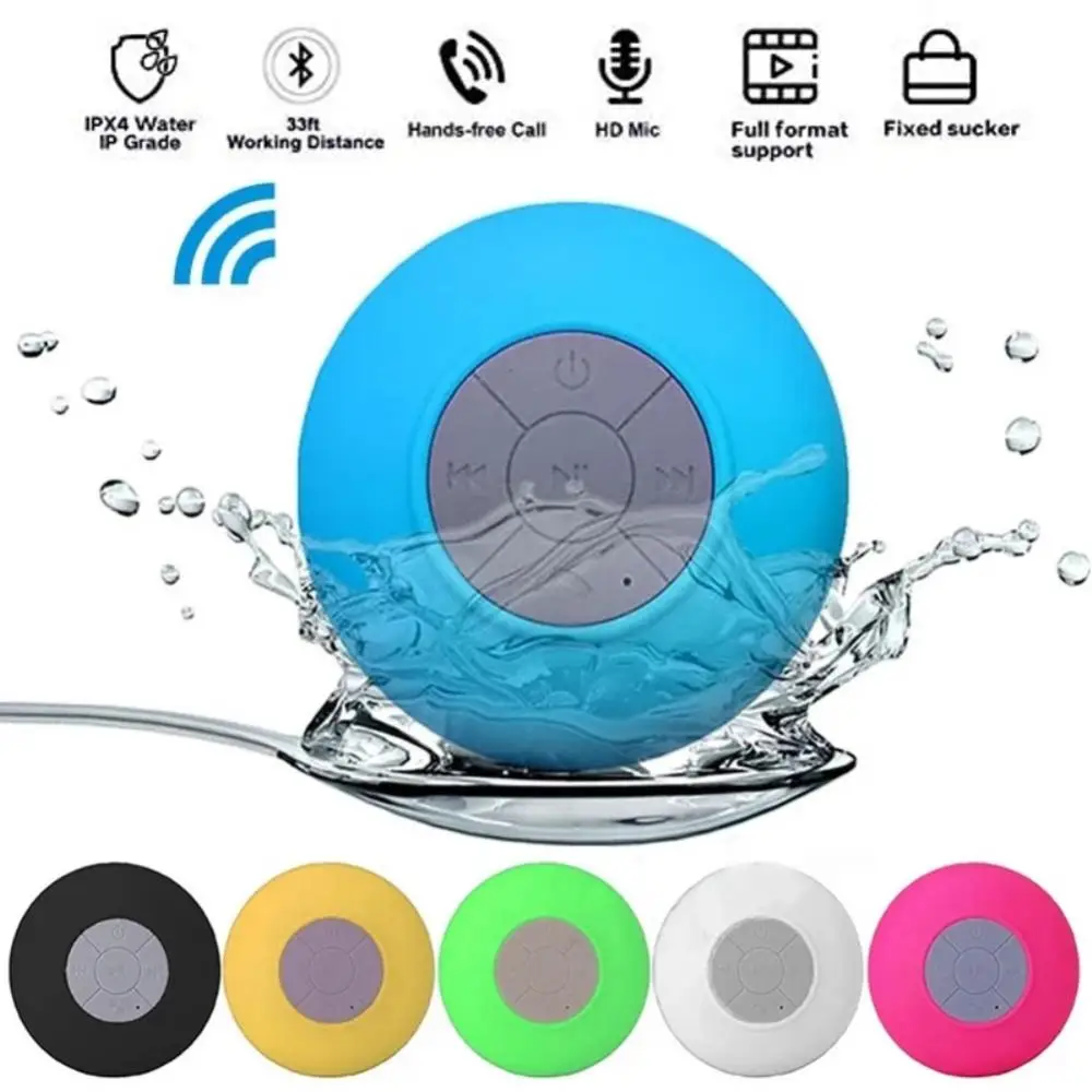 

Hands-free Calling Small Speaker Waterproof Bluetooth Speaker Bathroom Suction Cup Usb Charging Loudspeaker Portable