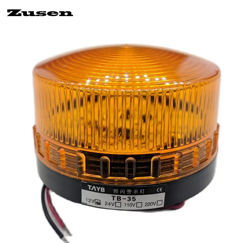

Zusen TB35-Y 12v 24v 110v 220v Yellow Security Alarm Strobe Signal Warning LED Lamp Small Flashing Light