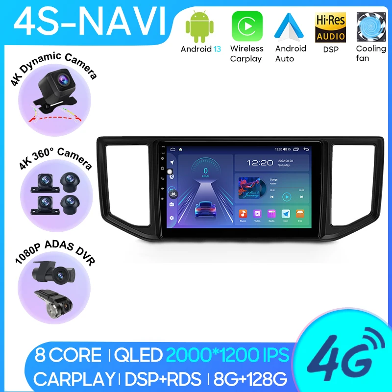 

Автомобильное радио Беспроводной Carplay Android плеер для Volkswagen Crafter 2017 - 2021 Навигация GPS Android Авто DSP 4G Wifi No 2din DVD