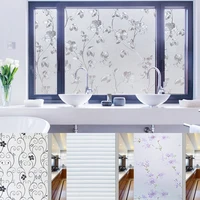 3d matte window film stained glass decor window stickers privacy frosted self adhesive film glueless window decal for glass