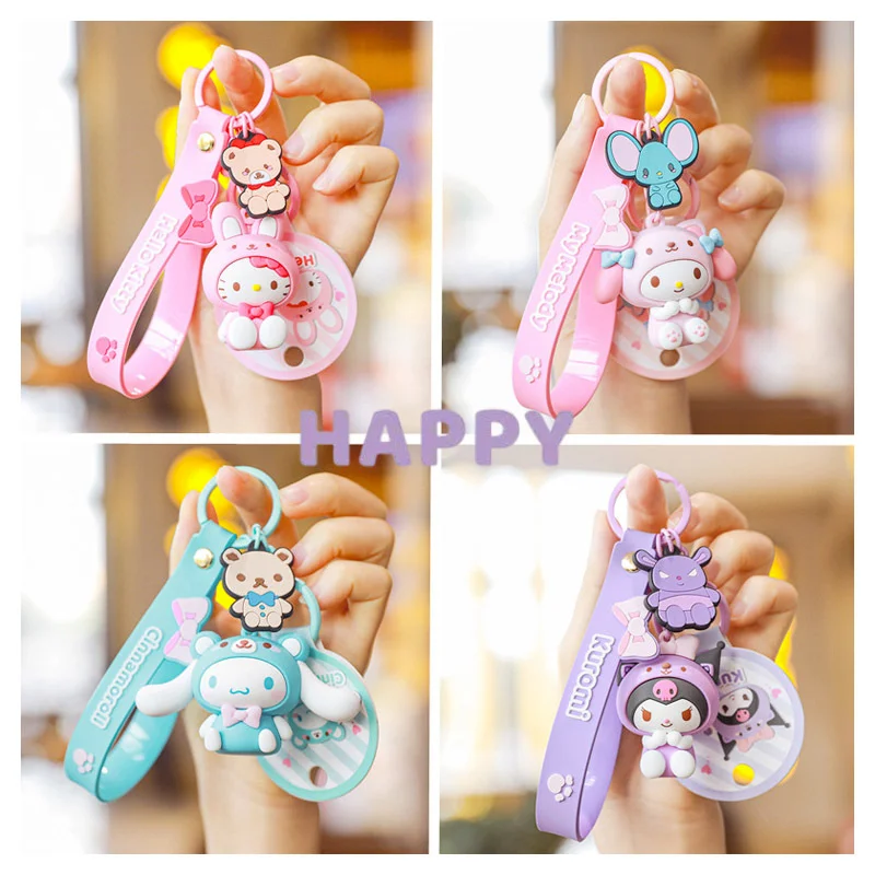 

Аниме My Melody Cinnamoroll Kuromi Purin Dog Kawaii Косплей модель куклы брелок милый мультфильм сумка украшение кулон детские подарки
