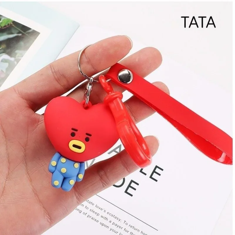 Фото Аниме Bt21 7 см Kpop мини-фигурка куклы украшения брелок Kawaii TATA CHIMMY креативные настольные аксессуары праздничные подарки №5