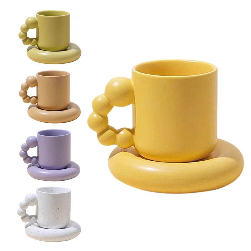 

Модная керамическая креативная кофейная чашка с подносом, нордический домашний декор, ручная работа, искусство, чайная чашка, поднос, персо...