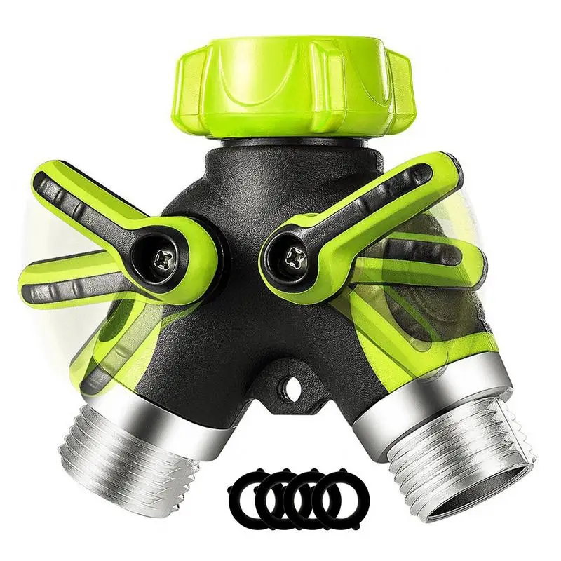 

Hose Splitter 2 Way Heavy Duty Heavy Duty Brass 2-Way Y Splitter Faucet Splitter Includes 4 Extra Rubber Washers 2 Way Y Garden