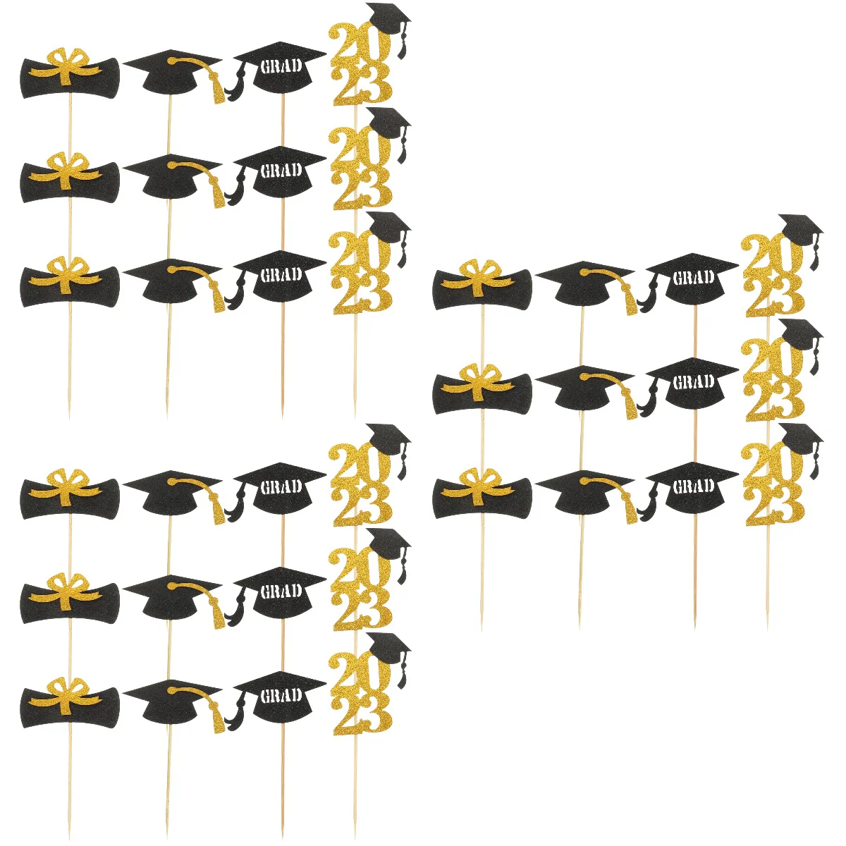 

Congrats Grad Cake Picks Graduation Insert Table Decorations 2023 Cupcake Topper