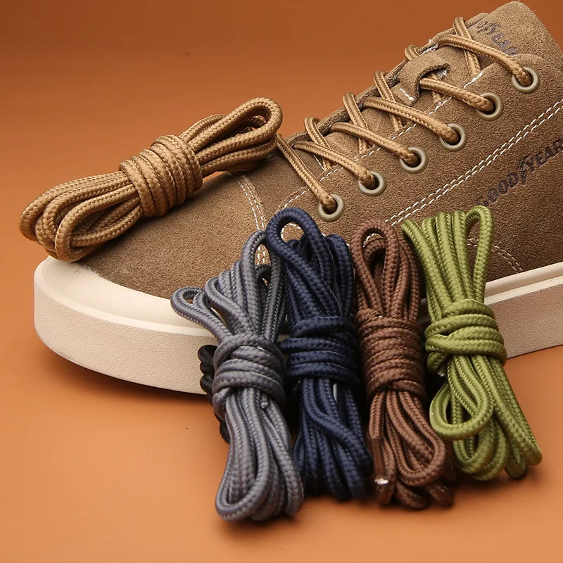 1 Pair Of Cotton Classic Round Martin Boots Shoelace Nylon Material Shoelace Diameter About 0.4cm Length 60/80/100/120/140/180cm