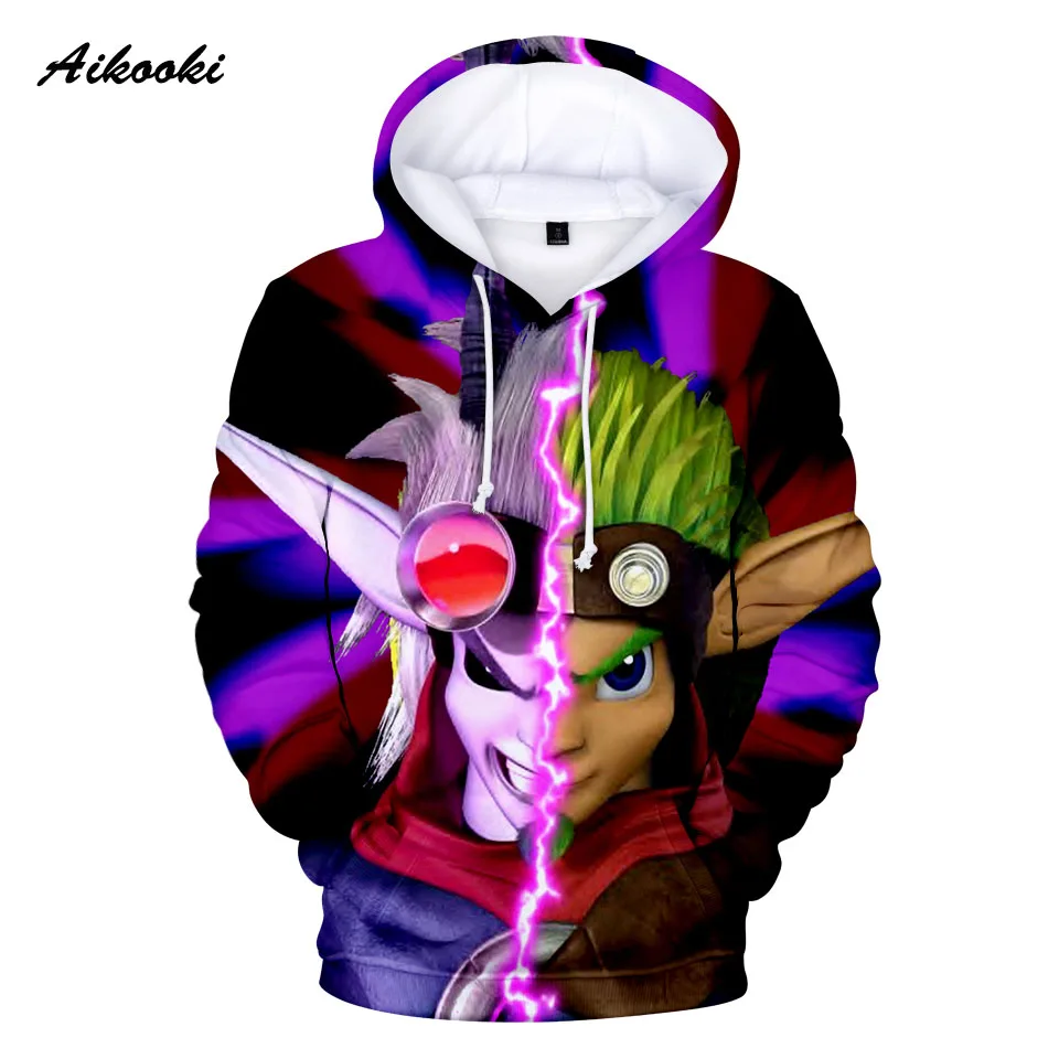 

Anime Cartoon Jak Daxter 3 Hoodies Men/Women 3D Print Hooded Pullovers Jak Daxter Hoodie Sweatshirts Boy Girl Purple Clothes