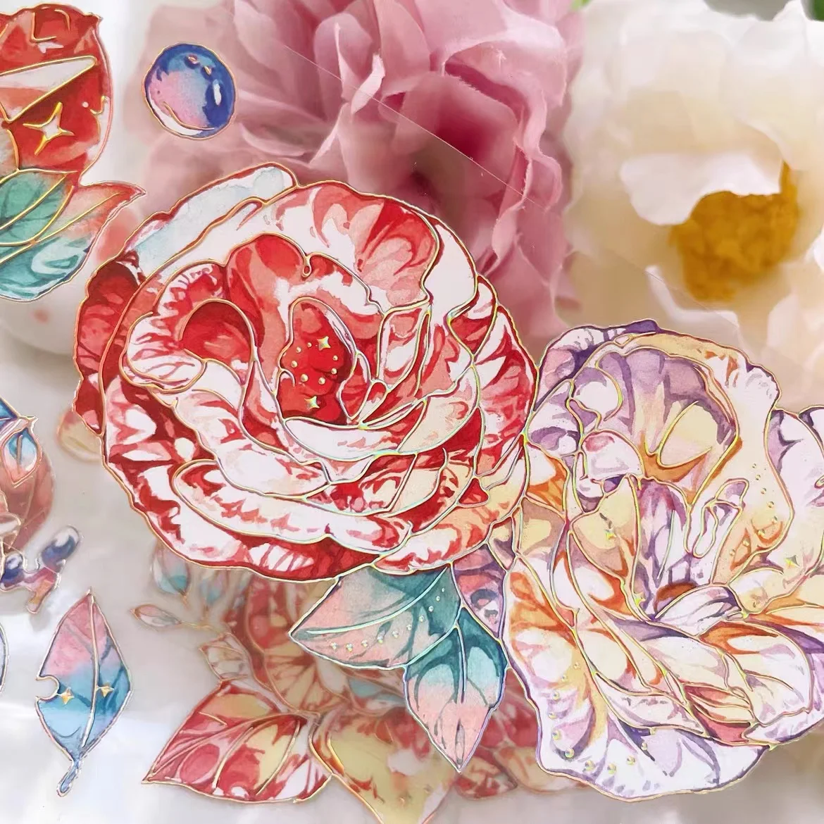 

Винтажный букет из кристаллов, цветочный фон, блестящая васи лента для изготовления открыток своими руками