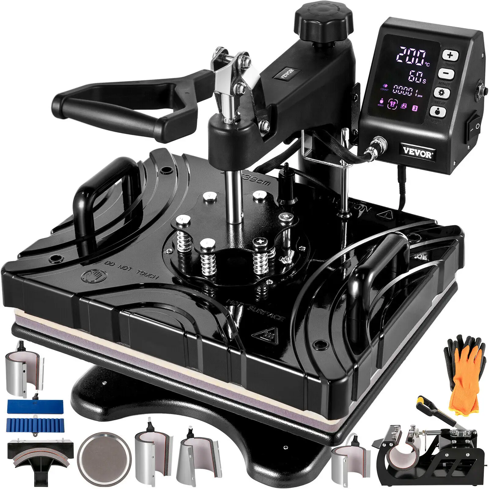 VEVOR 10 in 1 Heat Press T-Shirt Sublimation Machine 12X15 Inch Heat Press 1000W Heat Press Machine For T-Shirt Mug Cap Pen