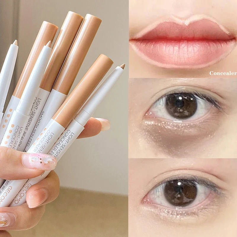 

3 Colors Concealer Pencil Waterproof Long Lasting Cover Dark Circles Acne Pores Concealer Pen Face Eyebrow Lip Contouring Makeup