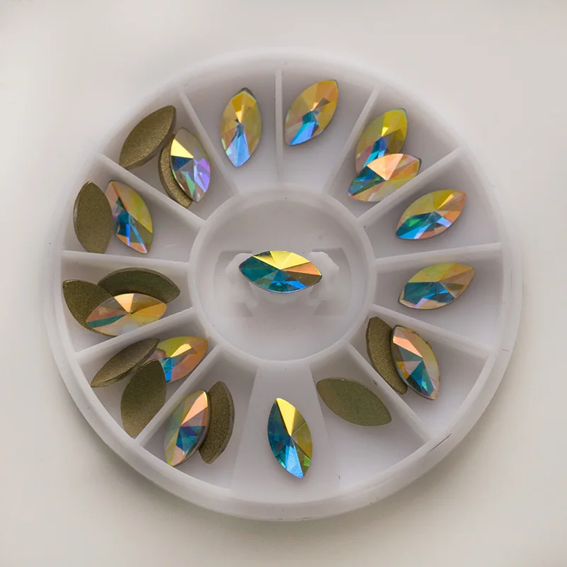 

100pcs Super Colorful Rhinestone Raindrop Self-Adhesive Nail Art Accessories Glass Crystal Stone For DIY Crafts Dress Decoration
