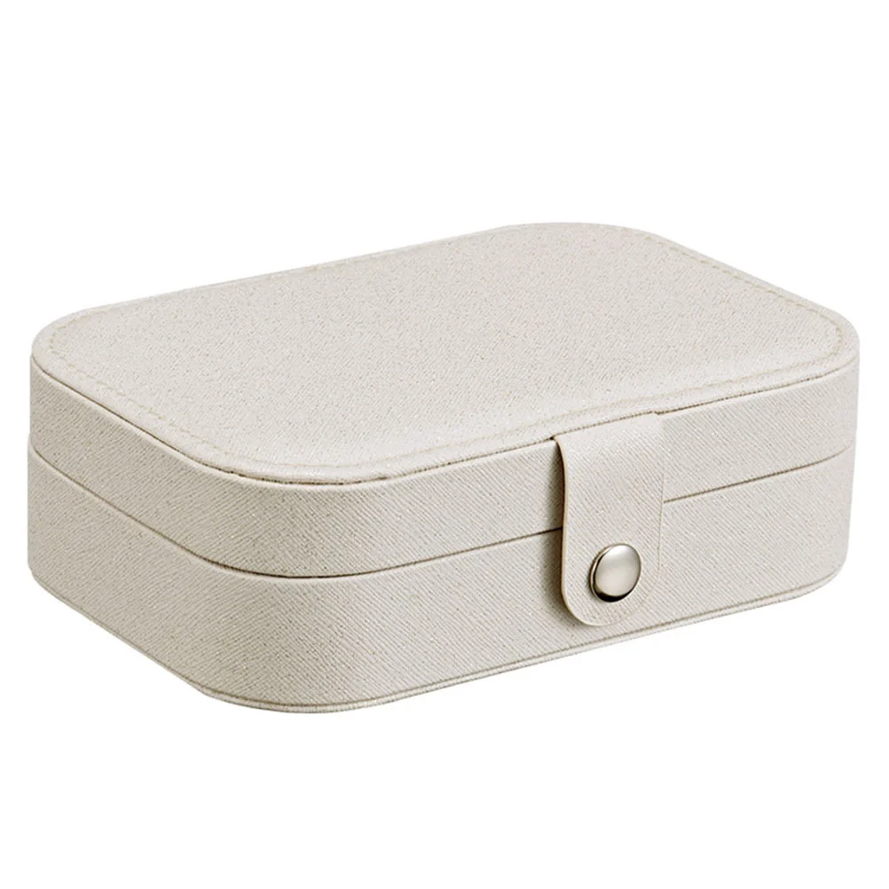 

jewelry box organizer for small large ring necklace storage- Multifunctional Fashion Delicate Chic Two Layers Stylish PU