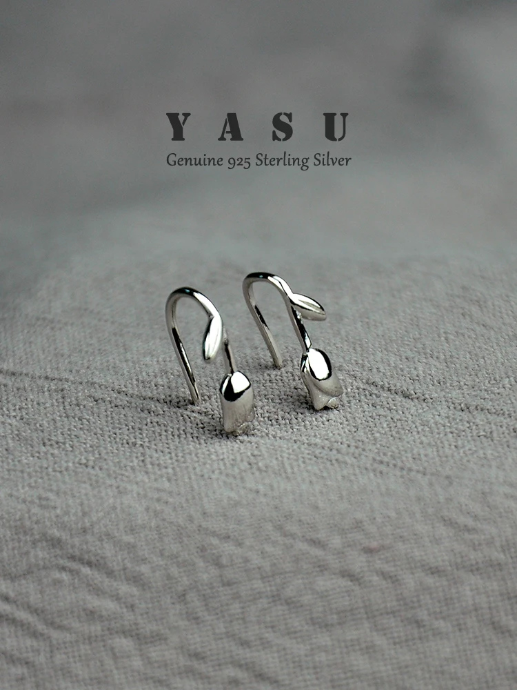 

Yasu Super Deals Genuine S925 Silver Tulip Earrings for Women Platinum Plating Exquisite Elegant Fashion Jewelry Accessories