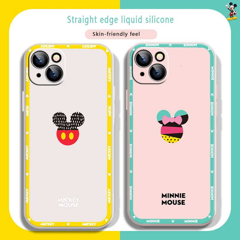 

Mickey Minnie Phone Case For iPhone 11 12 13 Pro MAX Mini 6 6S 7 8 Plus X XR XS MAX SE 2020 Soft Silicone TPU Funda Back Cover