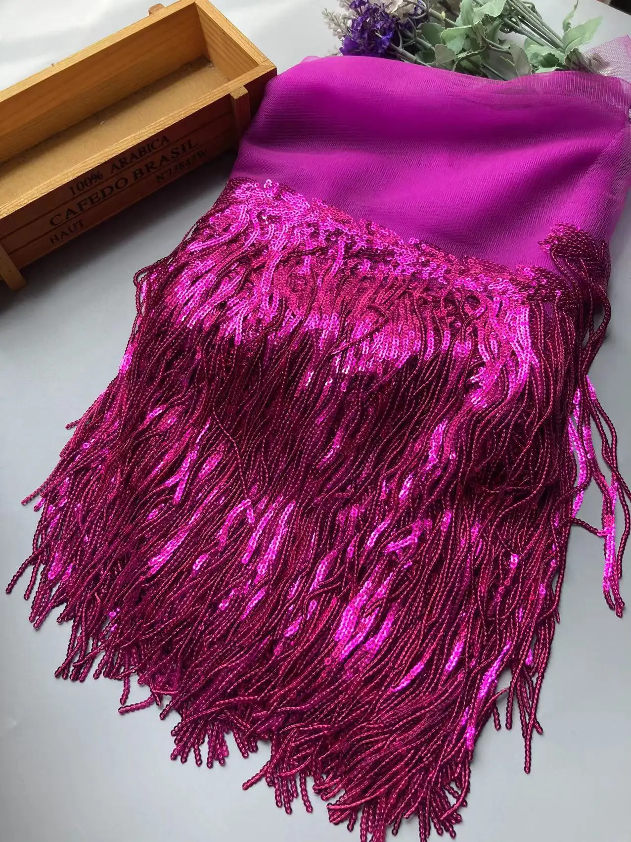 

2 ярда ярко-розовая стандартная лента с бахромой и вышивкой аксессуары для шитья свадебного платья вечевечерние НКИ Хэллоуина