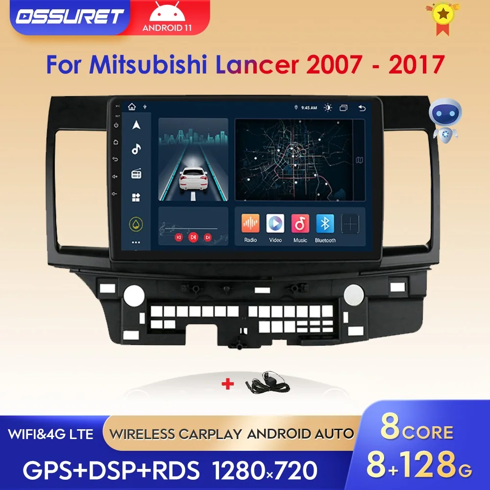 

Автомагнитола 2 din, 4 Гб + 64 ГБ, Android 10, для Mitsubishi Lancer 10 2007-2017, мультимедийный видеоплеер, GPS-навигация, без dvd, 4G LTE